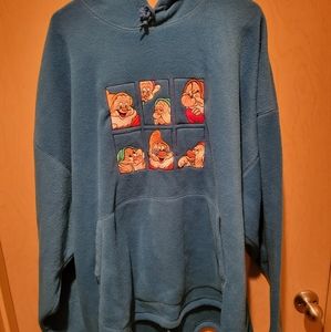 Vintage Seven Dwarfs Fleece Hoodie